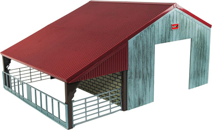 Britains Farm Building Playset - Includes Building, Farming Family and Farm Animals Figures, Hay Bales - Suitable for Ages 3+ Years