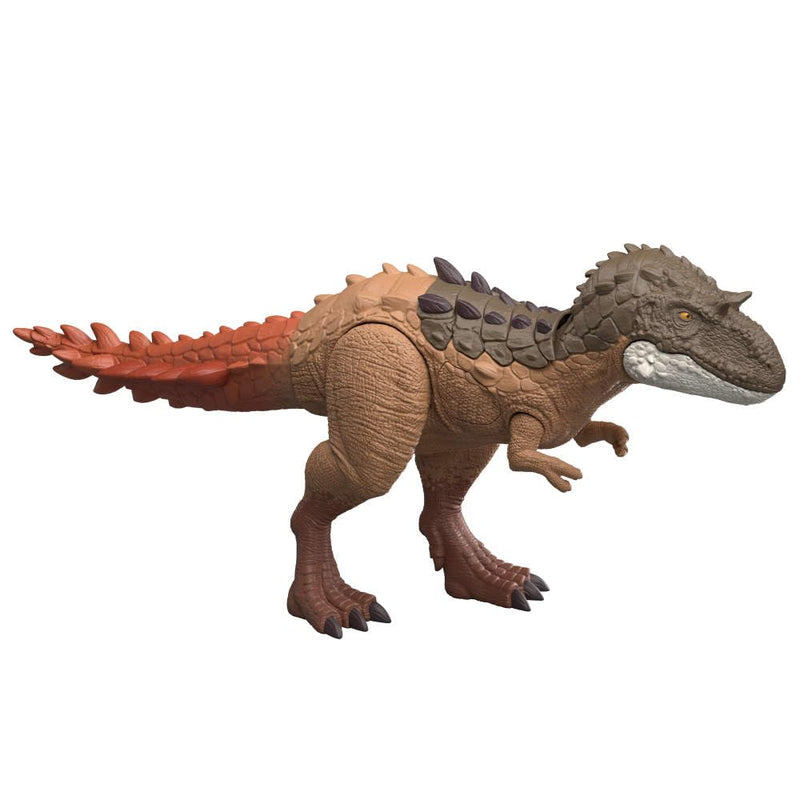 Mattel Jurassic World Dinosaurier-Spielfigur, großer Gigantic Thrashers Gorgosaurus mit 2 Angriffsbewegungen und Evolutionsfunktion, digitaler Spielspaß, JKL86