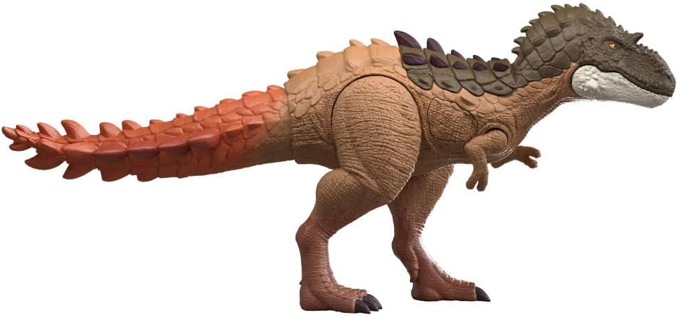 Mattel Jurassic World Dinosaurier-Spielfigur, großer Gigantic Thrashers Gorgosaurus mit 2 Angriffsbewegungen und Evolutionsfunktion, digitaler Spielspaß, JKL86