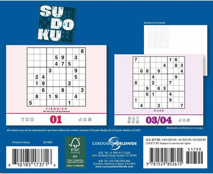 Sudoku 2026 Desk Calendar