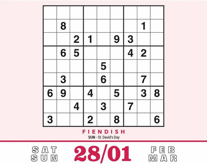 Sudoku 2026 Desk Calendar