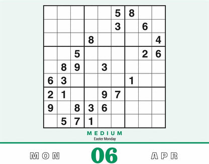Sudoku 2026 Desk Calendar