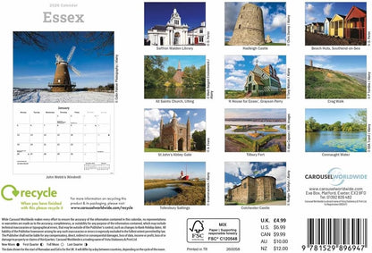 Essex 2026 A5 Wall Calendar
