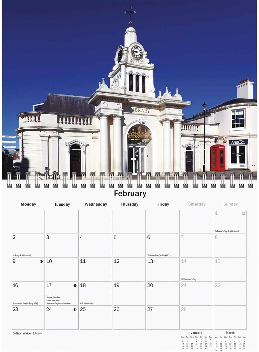 Essex 2026 A5 Wall Calendar