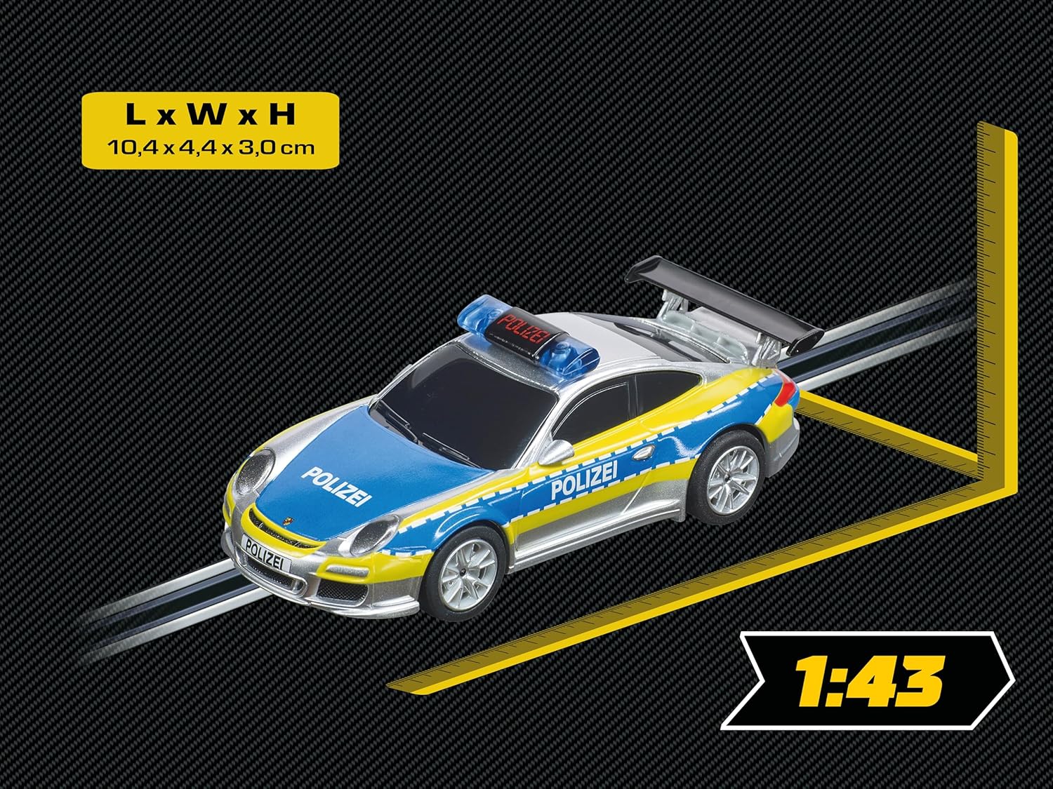 Carrera - 20064174 - Carrera GO!!! Porsche 911 GT3 Politie, racebanen en gelicentieerde slotcars, tot 2 spelers, voor jongens en meisjes vanaf 6 jaar en volwassenen