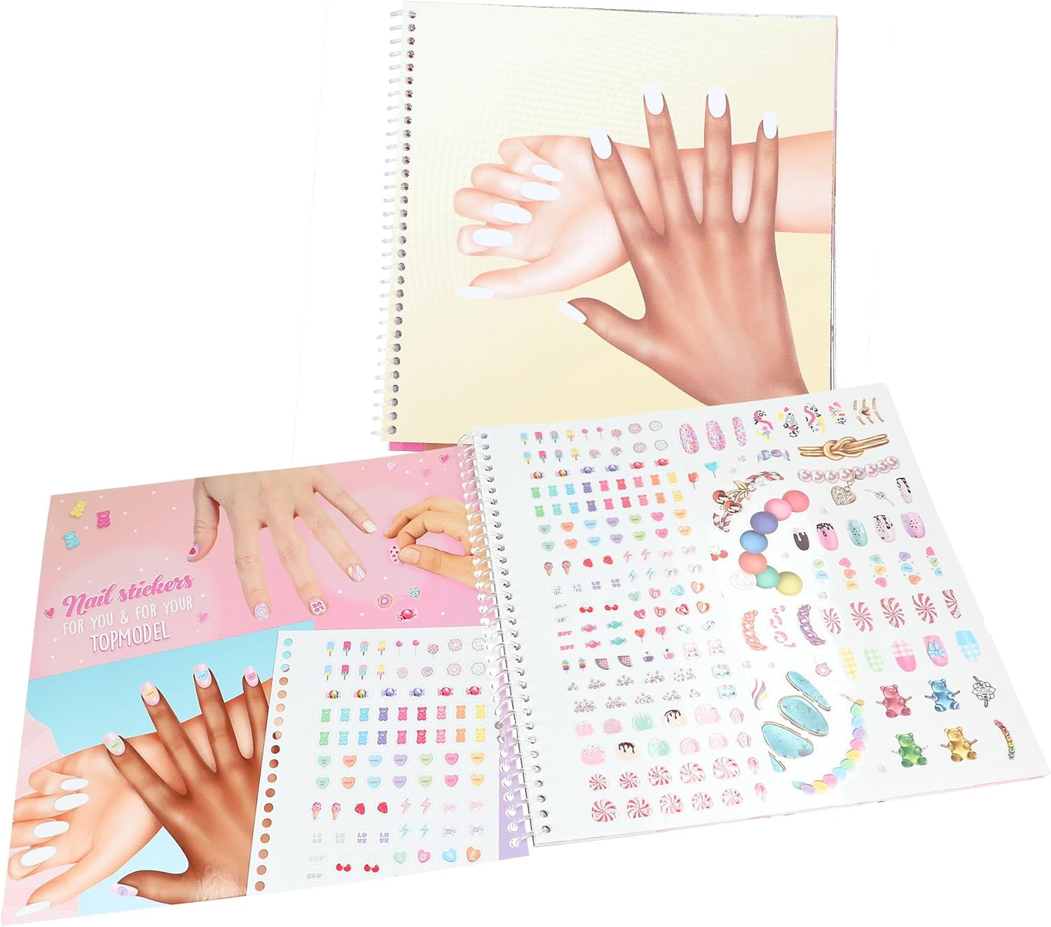 Depesche TOPModel 14000 Hand Designer Colouring Book with 46 Pre-Printed Pages for Designing Model Motifs, Includes 3 Sticker Sheets