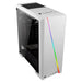 Aerocool CYLON - PC-Gehäuse (Semi-Fackel, ATX, Acryl-Seitenwand, RGB-LED an der Vorderseite, 13 Lichtmodi, inklusive 12-cm-Lüfter an der Rückseite, USB 3.0), weiß