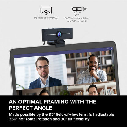 CREATIVE Live! Cam Sync 4K UHD USB webcam met tegenlichtcompensatie, tot 40 FPS, 95° groothoeklens, privacylens, geïntegreerde microfoons, plug & play voor pc en Mac