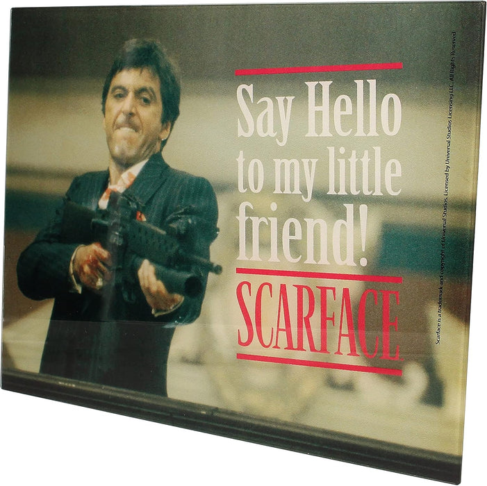 SD toys Say Hello Scarface Glass Poster, Tempered Glass, 40 x 30 x 3