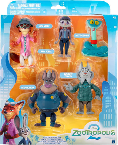 Disney’s Zootropolis 2 Adventure 5-Pack - Articulated 3” Figures with 2 Undercover Characters - Collector’s Series - Suitable for Ages 4+