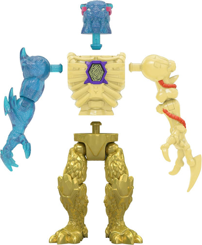 MrBeast Lab Hybrids Mehrfachpackung, Verschiedene Hybrid-Teile und 2 Actionfiguren zum Kombinieren, mit Teilen des Golden Panther Dragon, zahlreiche Kombinationen, über 30 Monster zum Sammeln