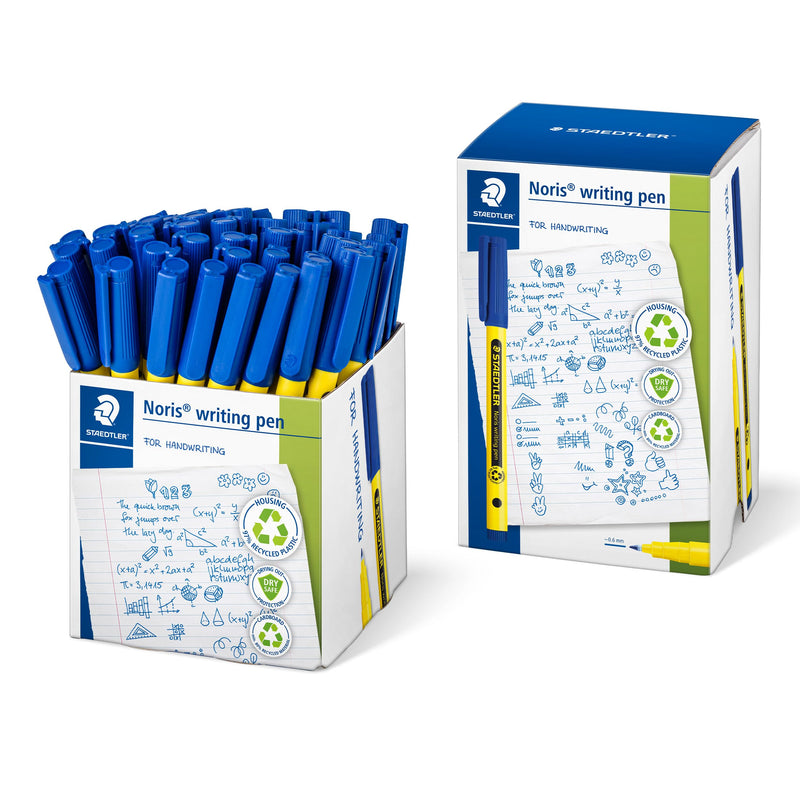 STAEDTLER Noris - Handwriting Pen - Blue - Pack of 50, 307-3 CT50