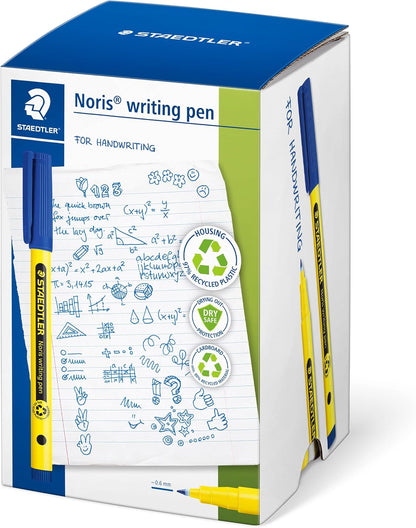 STAEDTLER Noris - Handwriting Pen - Blue - Pack of 50, 307-3 CT50