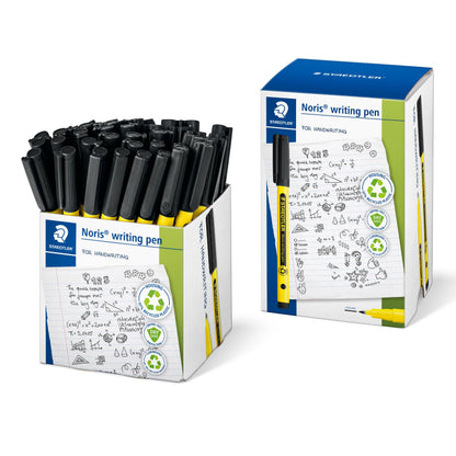 STAEDTLER Noris - Handwriting Pen - Black - Pack of 50, 307-9 CT50
