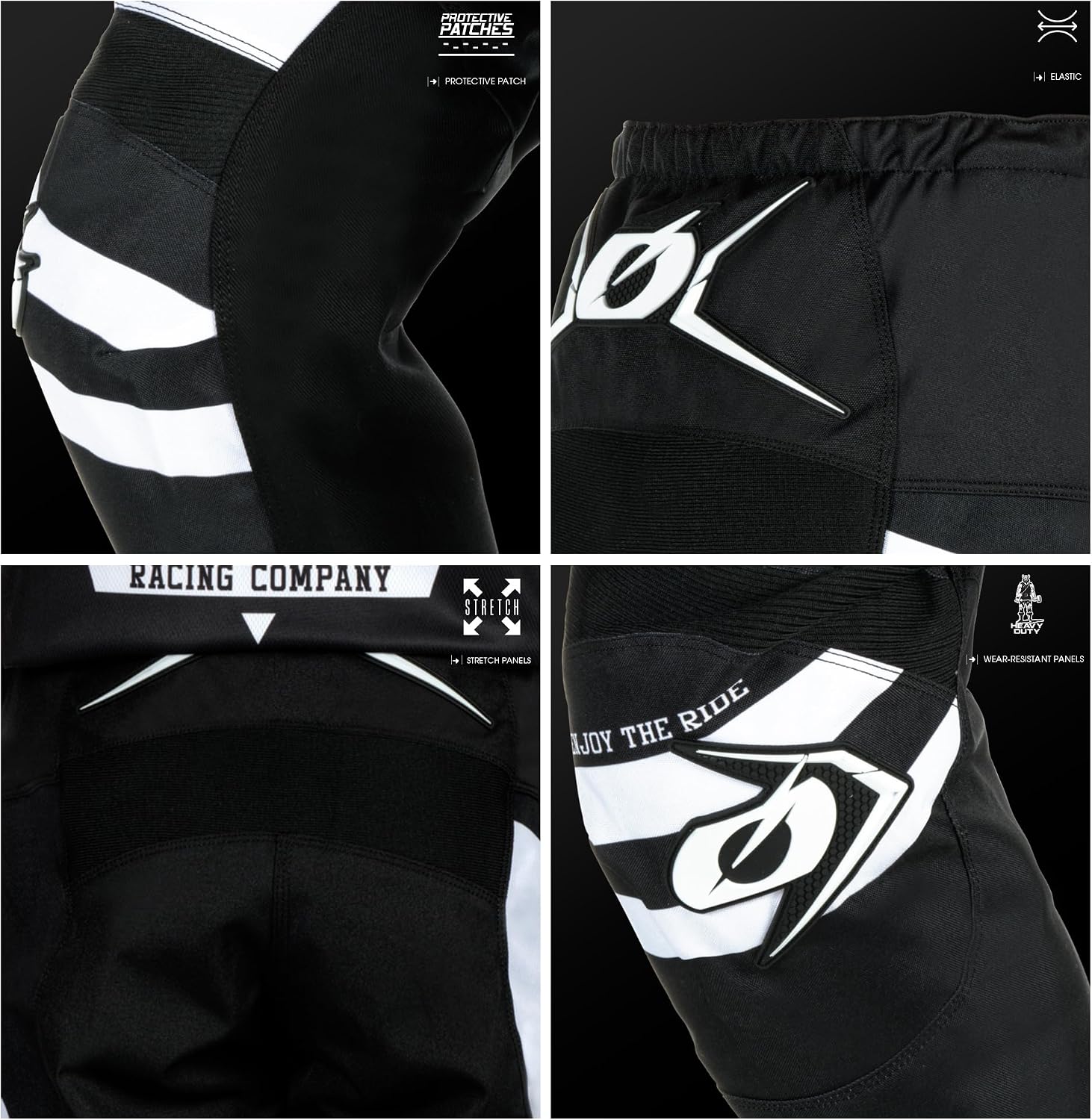 O'NEAL - Warhawk, Casco Unisex - Adulto 30 Bianco Nero, O'NEAL Warhawk - Pantalon - Cyclisme sur Route - Mixte 30 Noir Blanc, O'NEAL ELEMENT Hose VOLTAGE Schwarz/Rot 30 Schwarz Weiß