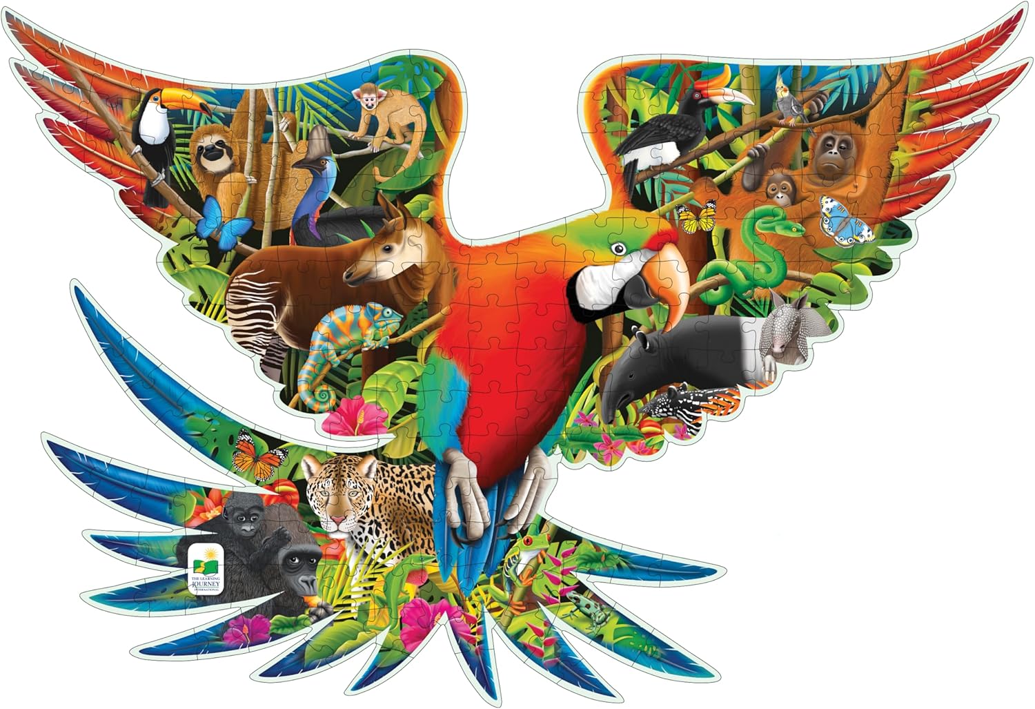 The Learning Journey Wildlife World Rainforest 200 piece Jigsaw Puzzle, Vibrant Colors