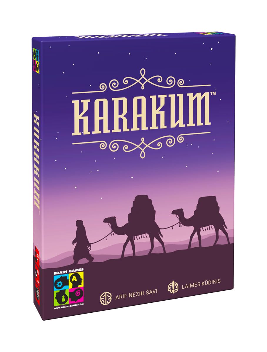 Brain Games – KARAKUM – Playing Card Games – Gather Resources to Create the Most Valued Caravan to Cross the Karakoum Desert - Ages 8 and Above – 2 to 4 Players – 15 Min