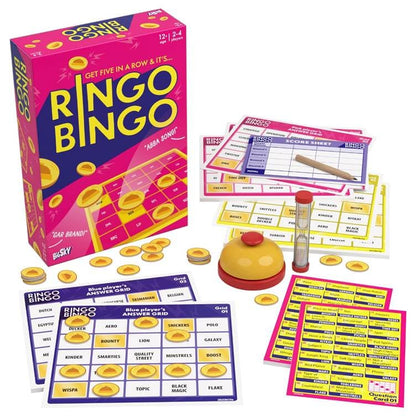 Big Sky Games Ringo Bingo Official Family Board Game | Fast-Paced Number Calling Fun with Ring Spinner | Classic Bingo with a Twist | Party Entertainment for Adults & Kids | 2+ Players