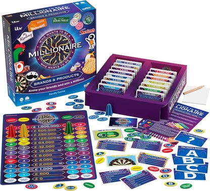 Who Wants to Be a Millionaire Official Brand Edition Board Game | Use Lifelines, Climb the Money Ladder | Family Trivia Quiz Based on the TV Show | 2+ Players