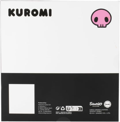 Cerdà Hello Kitty Schreibset - Notizbuch - Kugelschreiber - Kuromi-Motiv - Schwarz und Rosa