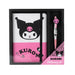Cerdà Hello Kitty Schreibset - Notizbuch - Kugelschreiber - Kuromi-Motiv - Schwarz und Rosa