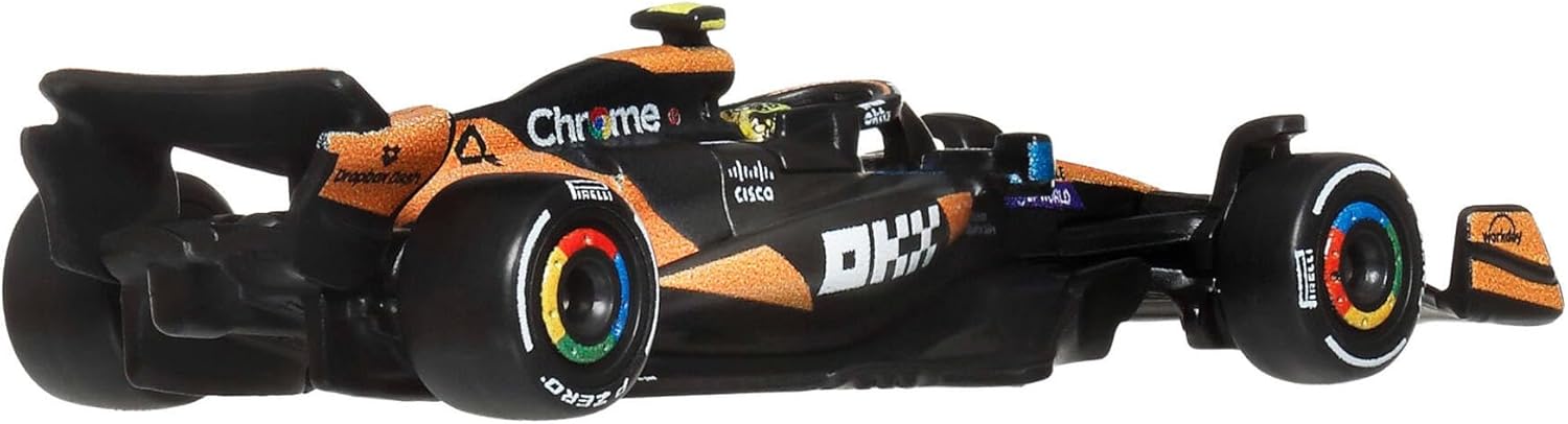 Hot Wheels 1:64 Scale Premium Die-Cast Formula 1® Collectible Toy Race Car with Real Riders Tires & Metal/Metal Body & Chassis (Styles May Vary), JKD88