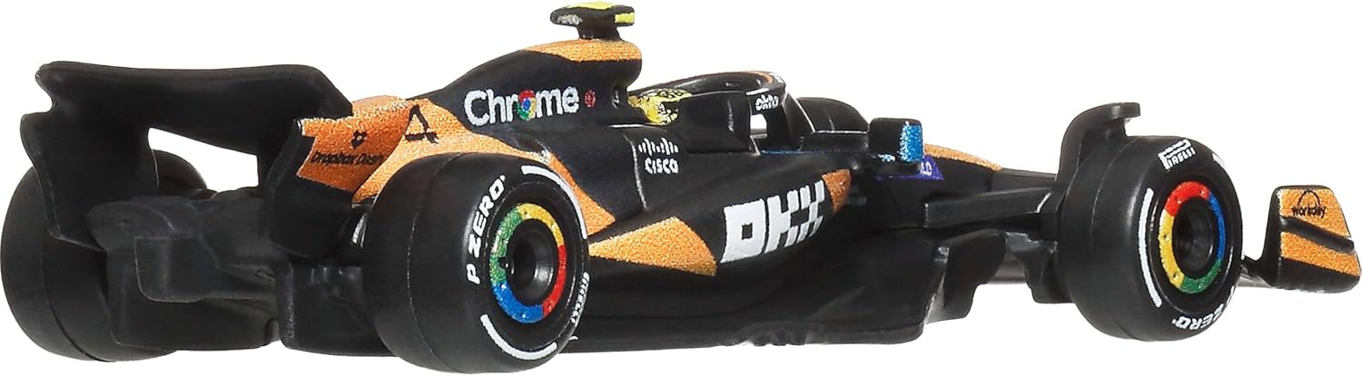 Hot Wheels 1:64 Scale Premium Die-Cast Formula 1® Collectible Toy Race Car with Real Riders Tires & Metal/Metal Body & Chassis (Styles May Vary), JKD88