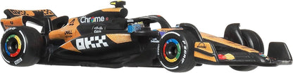 Hot Wheels 1:64 Scale Premium Die-Cast Formula 1® Collectible Toy Race Car with Real Riders Tires & Metal/Metal Body & Chassis (Styles May Vary), JKD88