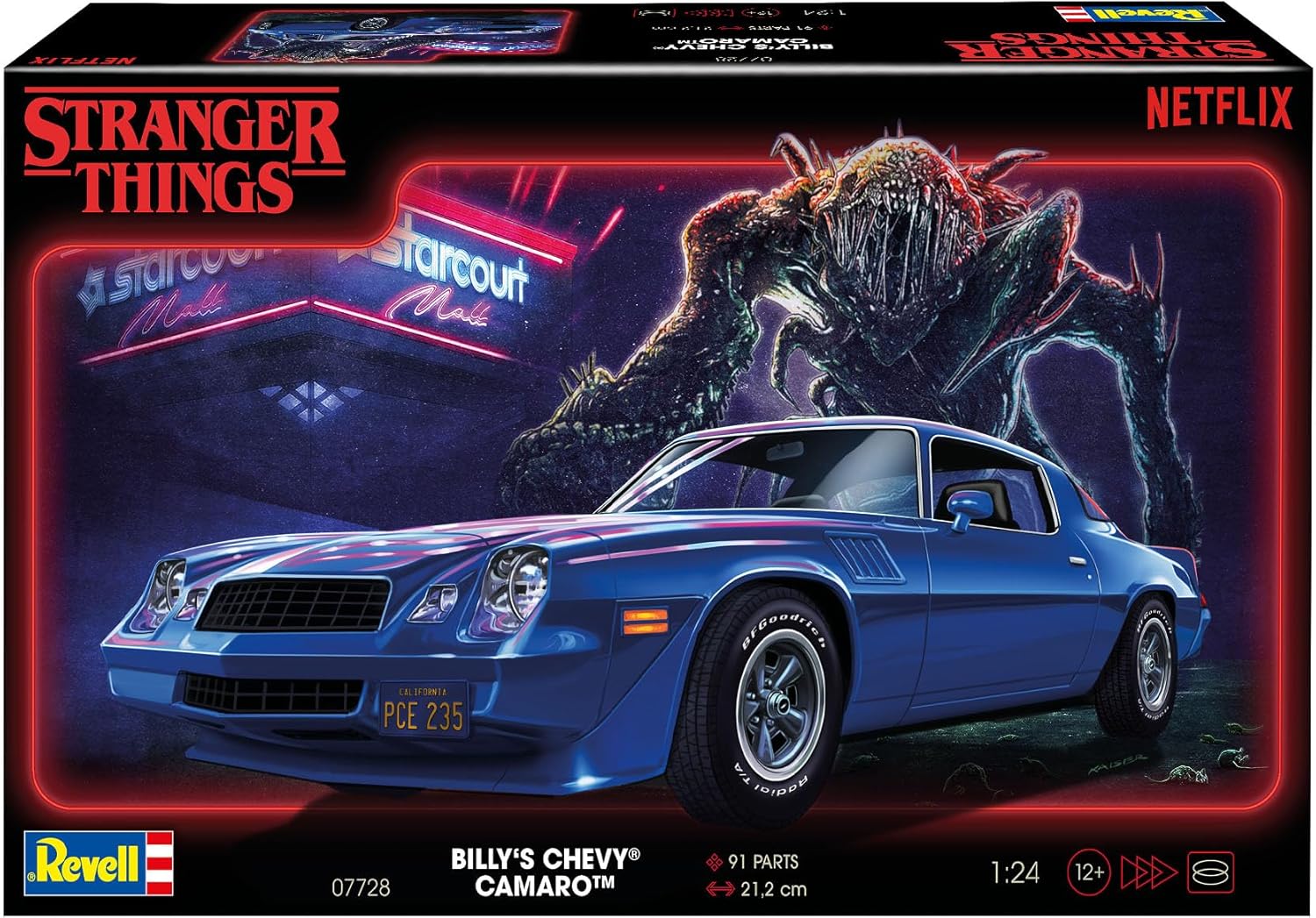 Revell 07728 Chevy Camaro Z/28: Stranger Things 1:25 Scale Unbuilt/Unpainted Plastic Model Kit