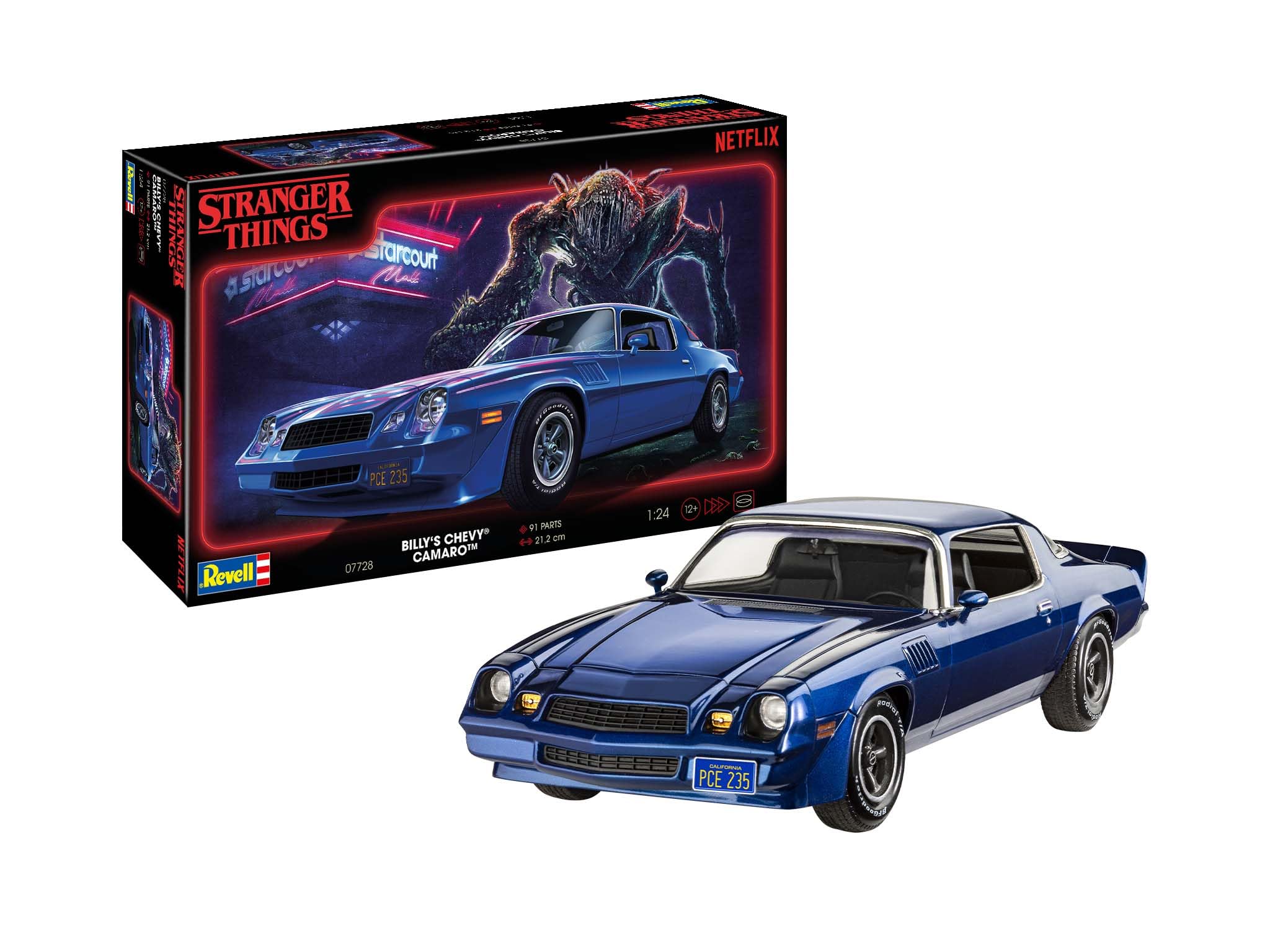 Revell 07728 Chevy Camaro Z/28: Stranger Things 1:25 Scale Unbuilt/Unpainted Plastic Model Kit