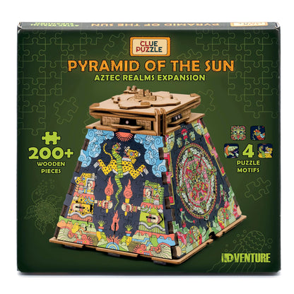 iDventure Cluepuzzle Expansion The Aztec Realms | Wooden Puzzle with 200+ Pieces | Escape Room Game | Gift Box | 4 Designs | Puzzle Size 20x12 cm | Wooden Puzzles for Adults and 10+ | Gift | Hobby