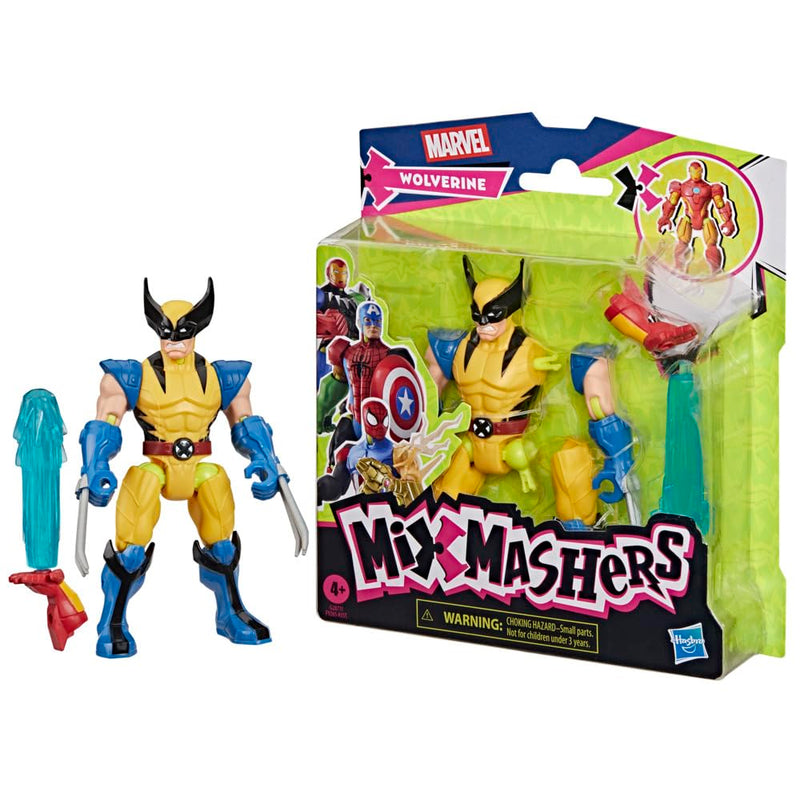 MixMashers Marvel Wolverine Custom Avengers Mix-And-Match Action Figure & Accessories, 12-cm-scale (5 inch) Super Hero Toys for Children, Ages 4+