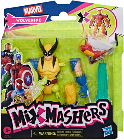 MixMashers Marvel Wolverine Custom Avengers Mix-And-Match Action Figure & Accessories, 12-cm-scale (5 inch) Super Hero Toys for Children, Ages 4+