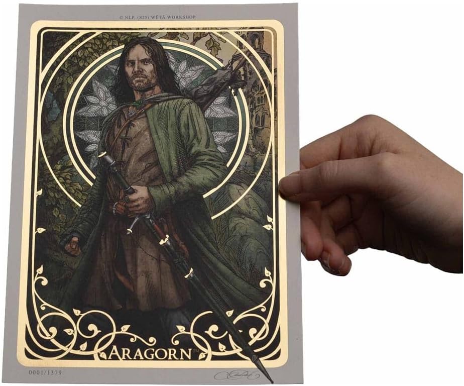 Weta Workshop Lord of the Rings Art Print Aragorn Art Card 14 x 21 cm Limited Edition