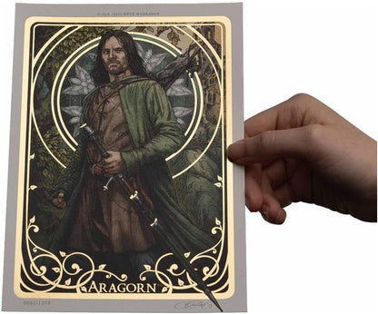 Weta Workshop Lord of the Rings Art Print Aragorn Art Card 14 x 21 cm Limited Edition