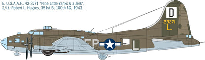 Italeri 1487 B-17F Flying Fortress 1:72 Scale Plastic Model Kit/Model Assembly