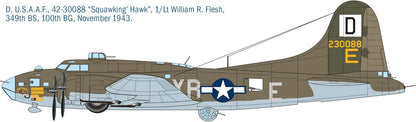 Italeri 1487 B-17F Flying Fortress 1:72 Scale Plastic Model Kit/Model Assembly