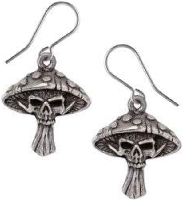 Alchemy England Noctis Athena Owl Earrings, Fine English Pewter, Antique Finish, Stainless Steel Ear Wires, Gothic Style, Nocturnal Theme