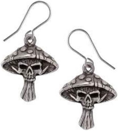 Alchemy England Noctis Athena Owl Earrings, Fine English Pewter, Antique Finish, Stainless Steel Ear Wires, Gothic Style, Nocturnal Theme