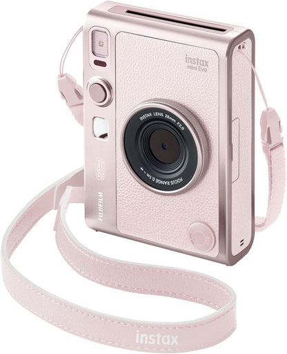 instax mini EVO 2-in-1 Hybrid Digital camera and photo printer, 2.7 inch rear LCD screen, with 10 lens and 10 film effects, uses instax mini film sold separately, Gentle Rose colour