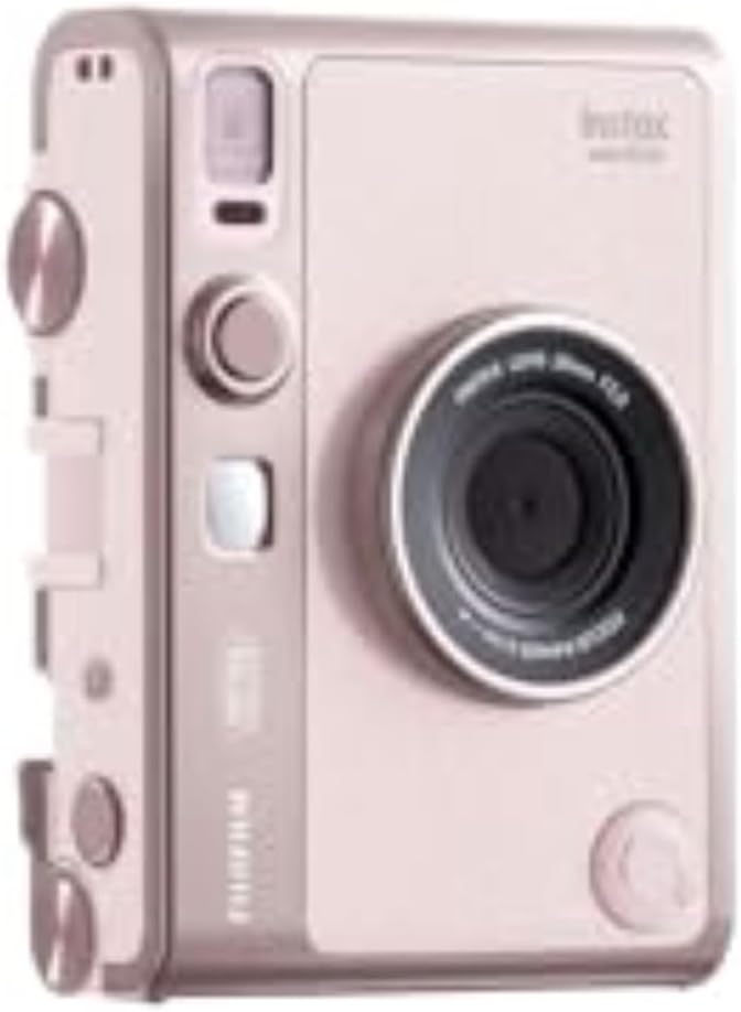 instax mini EVO 2-in-1 Hybrid Digital camera and photo printer, 2.7 inch rear LCD screen, with 10 lens and 10 film effects, uses instax mini film sold separately, Gentle Rose colour