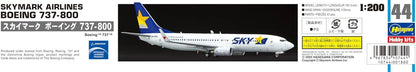 Hasegawa 610744-1/200 Skymark Airlines Boeing 737-800 - schaal 1:200