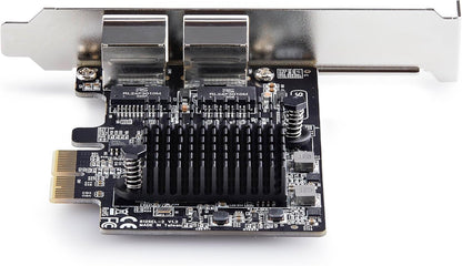 StarTech.com 2-Port 5G Gigabit PCIe Network Adapter Card, PCI Express LAN Card, Realtek RTL8126, Windows and Linux, TAA