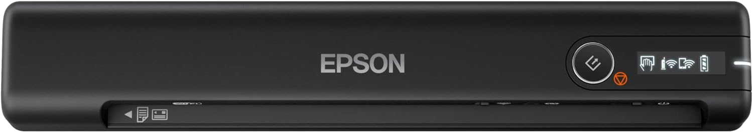 Epson Workforce ES-60W Wireless Ultra Portable A4 Document Scanner with Li-ion battery (300 page) and USB 3.0, 200-1200dpi, 4 seconds per page