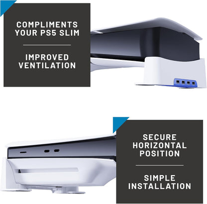 STEALTH PS5 Slim Horizontal Stand - Compatible with both Disc and Digital versions of the PS5 Slim Console