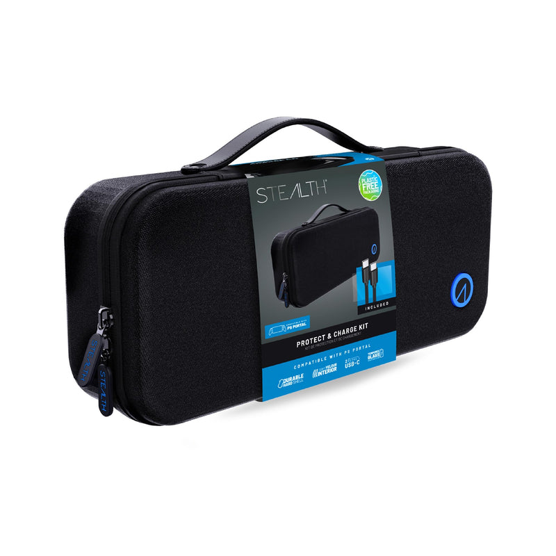 STEALTH Protect & Charge Kit - Includes Console Case, Tempered Glass Screen Protector and 2M USB-C Charging Cable, compatible for use with your PS Portal