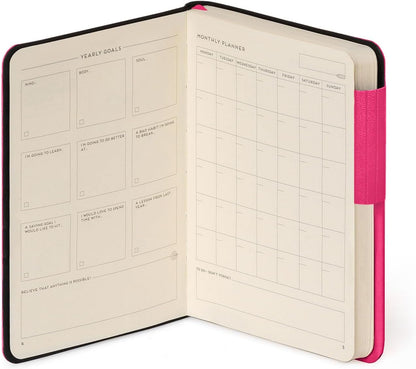 Legami - My Notebook, 6 mm ruled notebook, Raspberry, Small, FSC certified paper, 192 pages, soft cover, elastic closure, 9.5 x 13.5 cm