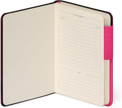 Legami - My Notebook, 6 mm ruled notebook, Raspberry, Small, FSC certified paper, 192 pages, soft cover, elastic closure, 9.5 x 13.5 cm