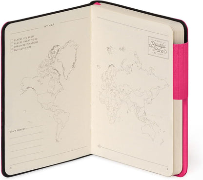 Legami - My Notebook, 6 mm ruled notebook, Raspberry, Small, FSC certified paper, 192 pages, soft cover, elastic closure, 9.5 x 13.5 cm