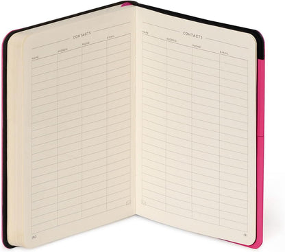 Legami - My Notebook, 6 mm ruled notebook, Raspberry, Small, FSC certified paper, 192 pages, soft cover, elastic closure, 9.5 x 13.5 cm